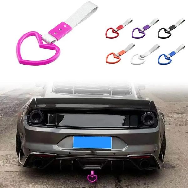 Décorations Accessoires automobiles Tsurikawa Anneau Coeur JDM Poignée de bus de voiture Dragonne Drift Charm Strap Drift PVC Plastique 7 couleurs Décoration de voiture