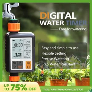 Décorations Automatique Digital Electronic Water Timer System Garden Irrigation Irrigation Watering Tiper Controller Eu Plug