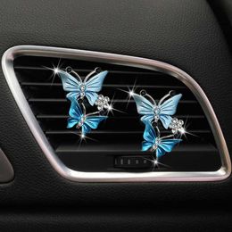 Decoraties Autoverschrijdende luchtuitgang kleur vlinder aromatherapie diffuser auto parfum clip automotive interieur accessoires 0209