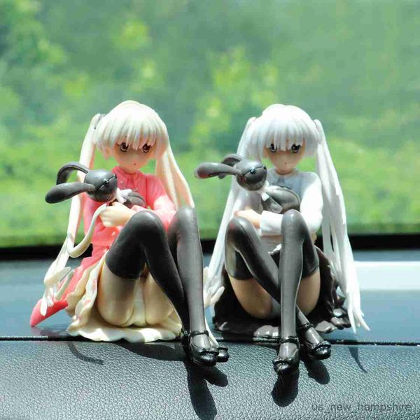 Decoraciones Decoración de personalidad del automóvil Anime Kasugano Sora Abrazo de conejo Figuras COS COS Modelo de escritorio accesorios de interior R230811