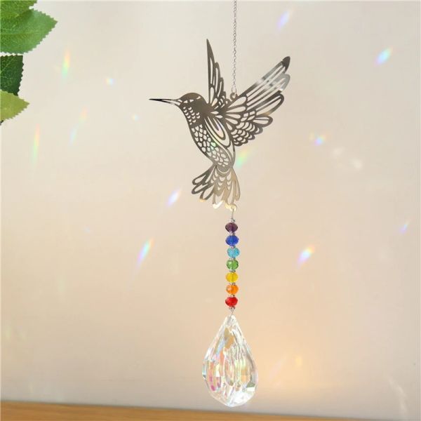 Décorations Crystal Suncatcher Prisms suspendus Arc-en-ciel Chaser Window Carill Tree de Life Car Art suspendu Pendre pour la maison Décoration du jardin