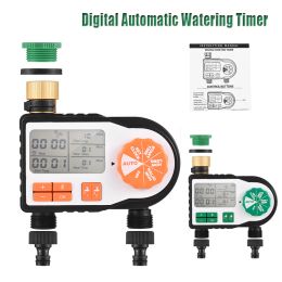 Décorations Digital Automatic Watering Timer Intelligent Irrigation Controller 2 Connecteurs de tuyaux Garden Irrigation Timer Faucet Sprinkler