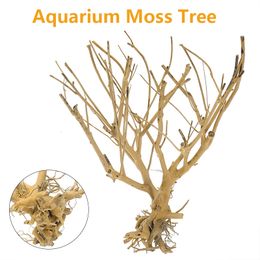 Decoraties DIY DRIFTWOOD Aquarium Wood Aquarium Moss Tree Moss Tree for Fish Tank Ornament Landscape Bonsai Decor 230620