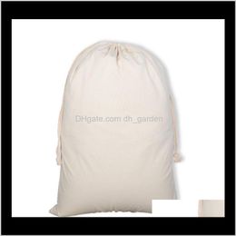 Decoraties Feestelijke Party Tuin Drop Levering 2021 Sublimatie Grote Gift Bags Blanco Kinderen Gepersonaliseerde Kersttas DString Santa SAC