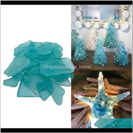 Decoraciones Suministros festivos para fiestas Gardendiy Playa Árbol de Navidad Decorar Hoja de material de lijado A granel 500G Azul cielo Irregular Sea Glass Be