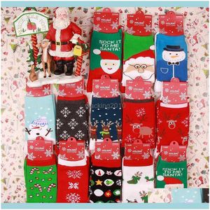 Décorations Fête Fournitures Maison Jardin Mignon Dessin Animé Elk Cerf Coton Garder Au Chaud Bébé Fille Garçon Chaussettes Douces Hiver Femmes Rouge Noël