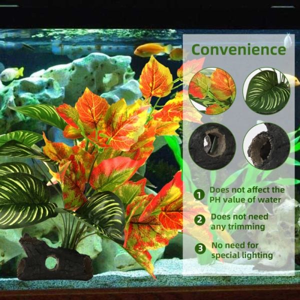 Décorations pour aquariums, plantes vivantes, AquaPlant, décoration aquatique, aquariums, ornement d'arbre d'aménagement paysager d'eau douce
