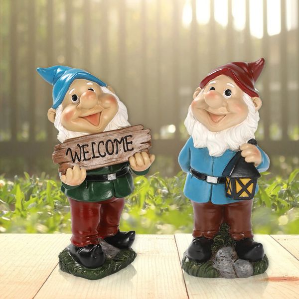 Décorations Funny Resin Garden Gnome State Cartoon Naughty Dwarfs Figurines Small Sculptures Creative Decoration for Lawn Garden