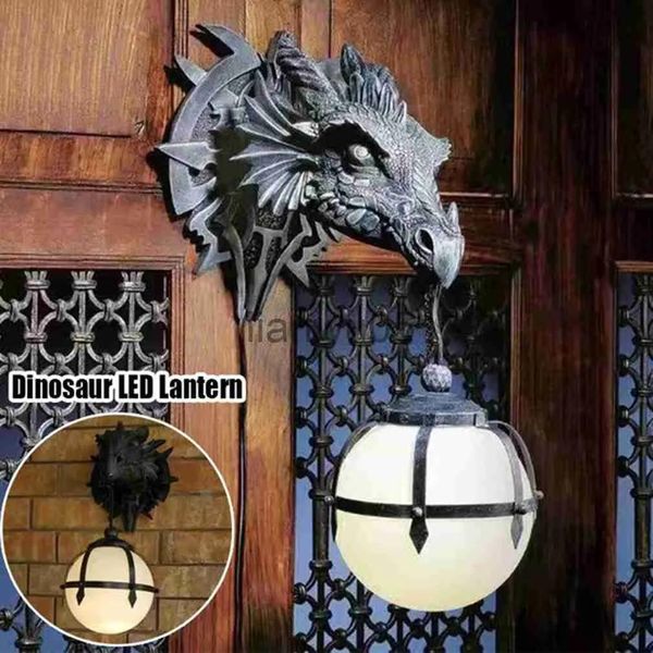 Decorazioni Decorazioni da giardino Lampada a sospensione a LED Drago Processo di resina Luce soffusa Home Bar Ornamenti appesi Festival della luce dei dinosauri Drago Hang