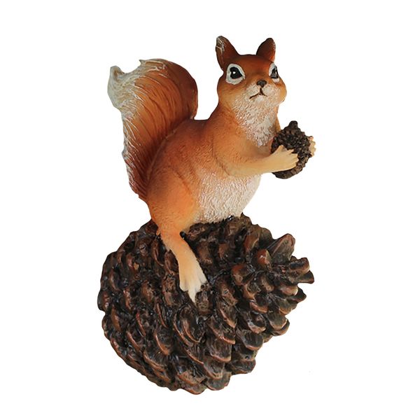 Décorations jardin statue simulation écureuil arbre tentures sculpture murale ornement des animaux de résine réaliste figurines pour la maison gard 230606