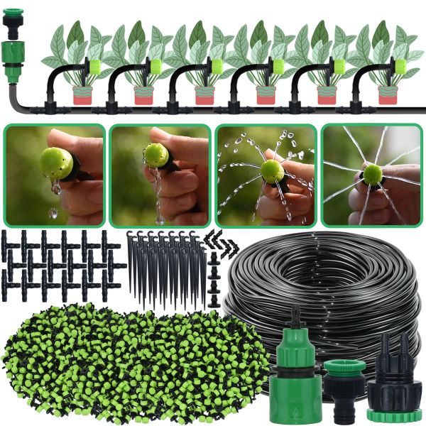 Décorations kesla jardin kit de système d'arrosage automatique Irrigation drip 1/4 '' buses pour bonsaï pot pelouse de pelouse