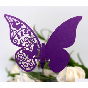 Décorations Laser Cut Place Cards Avec Butterfly Paper Cutting Name Party Drop Delivery Events Supplies Dhqo5