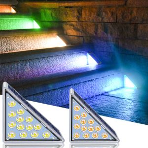 Decoraties LED Outdoor Solar Light Step Lamp Lens Design Super Bright IP67 Waterdichte Antitheft Trap Licht Decorverlichting voor Garden Deck