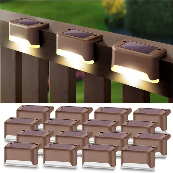 Décorations LED Solar Deck Lights Outdoor Solar Path Garden Light étanche étanche lampes à pas solaire décoration pour la clôture d'escalier de patio