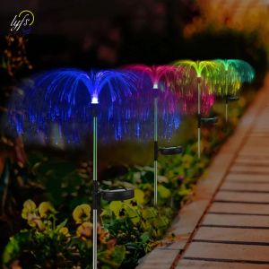 Décorations LED Solar Fairy Light Outdoor Decoration Garden Lawn Landscape clôture Multicolor Jellyfish Lights Christmas Party Solar Lampe