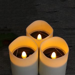 Décorations LED LETURE SOLAIRE CANDLE LAMPE DE FLAMIER LA LAGE EXTÉRIEUR LEVEUR POUR LEVE