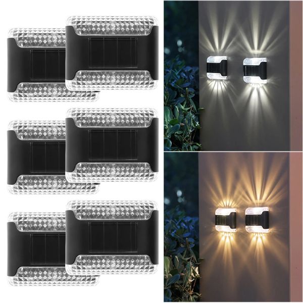 Décorations LED Solar Sunlight Mur Mall Lampe extérieure Jardin Yard Street Balcon Decorations Powered Lights Imperproping Lights House and Garden Decor