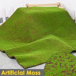 Décorations mini artificiel mousse pelouse pelouse plantes vertes bricolage simulation planche jardin micro paysage décor mousse poupée house 30 * 30cm