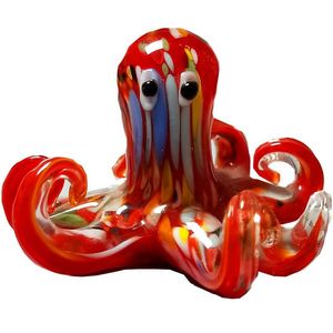 Decoraties Murano Glas Octopus Beeldjes Mini Regenboogkleuren Handgemaakte Leuke Zee Dier Ambachten Ornamenten Kerstcadeaus Voor Kinderen Aquarium Decor