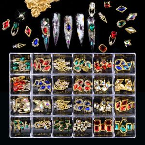 Décorations nail art strass 3d alliage hail charmes gemm cristal nail art accessoires kit