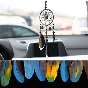 Decoraties Hanghanger handwerk Dreamcatcher Feather hangende achteruitkijkspiegel interieur AccreSories Kerstauto Home Ornament R230228