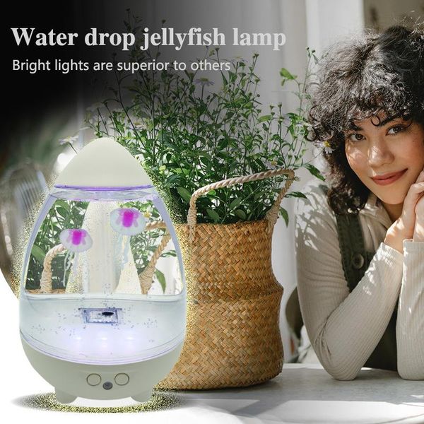 Décorations Télécommande Méduse Lampe Aquarium Cadeau LED Nuit Intelligente USB Plug-in Protection Des Yeux Table De Noël