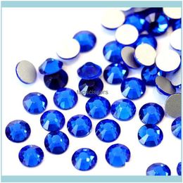 Décorations Salon Santé Beautyss3-Ss34 Saphir 3D Nail Art Strass Verre Cristal Non Fix Strass Glitter Pour Ongles Décoration H00251 D