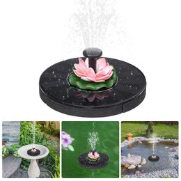 Décorations Solaire Fountain Round Water Source Home Fountains Decoration Jardin Pond Pish Pish Bird Bath Fall 210713