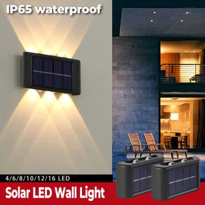 Décorations Lampe murale solaire extérieurs lumières LED imperméables éclair