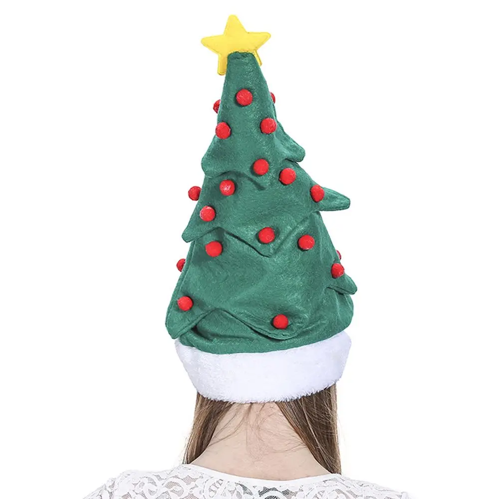 Decorations Warm Plush Ball Skullies Christmas Tree For Men Women Christmas Elf Hats Beanies Korean Caps Stripe