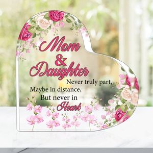 Décoration de table en acrylique pour cadeau de mère, décoration de table de fille, décoration de table en acrylique, logo 231202