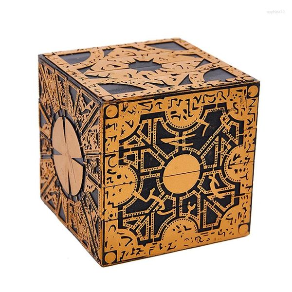 Figuras decorativas 1: 1 Hellraiser Puzzle Box Lament Mobable Horror Terror Figuras Film Serie Cube Iqeq Test Toys Regalos para niños para adultos