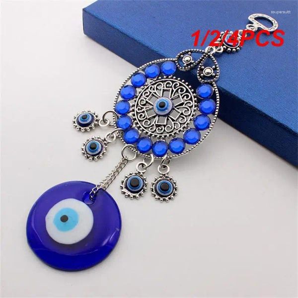 Figurines décoratives 1/2 / 4pcs Éolien carillon pendentifs de dinde Amulette murale décor suspendu Blessing Protection Gift Dream Catcher Blue