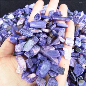 Figurines décoratives 1/4lb Charoite naturelle Tumbled Crystal Bulk Chips Stone Russia Gemstone Reiki