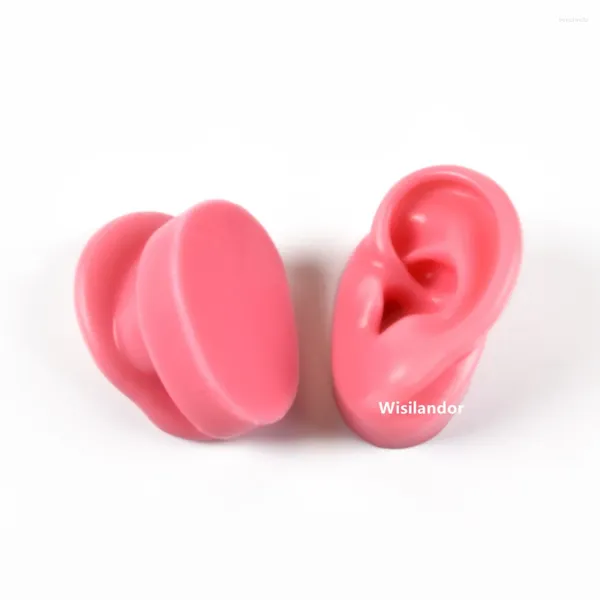 Figuras decorativas 1 par de la oreja de silicona Práctica Herramientas de perforación de orejas Estudio de estudio Terrestre Joyería de joyería
