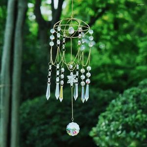 Figurines décoratives 1 pc cristal soleil fleur de vent relief pendentif pour le feng shui décoration intérieure jardin extérieur du soleil