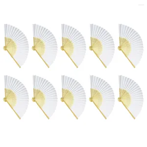 Decoratieve beeldjes 10 PCS Fan Miss Foldable Chinese bruiloft Decoratie Woon leeg tekenhand