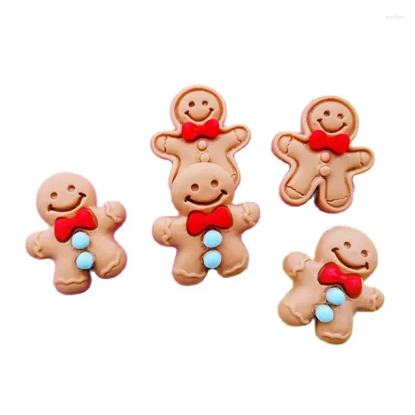 Figurines décoratives 10 pièces kawaii biscuits de dessin animé biscuits en résine artisanat à bas à fond de bilan convexe accessoires d'embellissement bricolage C14