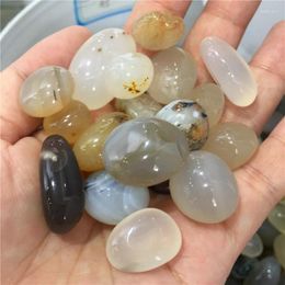 Figurines décoratives 100g Agate aquatique naturel Agate tombe en pierre rugueuse Crystal Spécimen de guérison minéraux Home Desk Aquarium Decoration