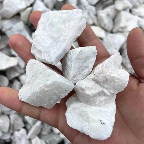 Figuritas decorativas 100g Piedra de luna blanca Piedras curativas Piedra rara en bruto Piedra preciosa mineral