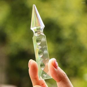 Decoratieve beeldjes 100 mm Rocke Arrow Crystal Prism Suncatcher Glass Pendant Kroonluchter Vervangende onderdelen Zonlicht Rainbow Maker Home