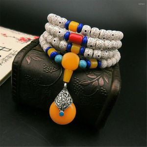 Figurines décoratives 108 PRÉDAIRE TIBETAN 6 mm Buddhist Bodhi perles mala bénisse Bracelet Collier