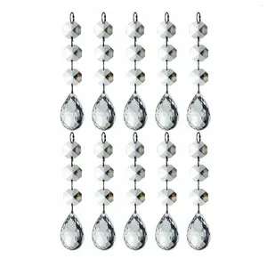 Figurines décoratives 10pcs Crystal Garland Garland Stand String Bead Chain rideau de chandelier de décoage de mariage de lustre