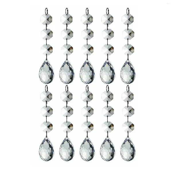 Figurines décoratives 10pcs Crystal Garland Garland Stand String Bead Chain rideau de chandelier de décoage de mariage de lustre