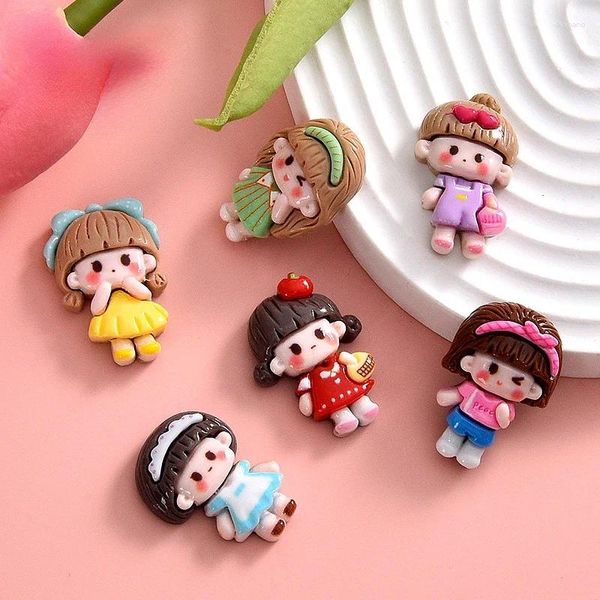 Figuras decorativas 10 piezas de dibujos animados de dibujos animados lindos little joyas planas de joyas planas de recortes artesanales de bricolaje accesorios mini estatua