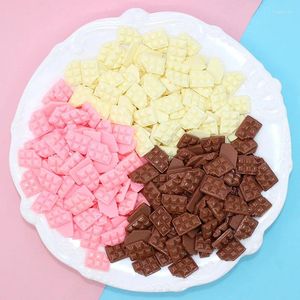 Decoratieve Beeldjes 10st Kawaii Hars Chocolade Plaksteen Charmes Versieringen Ambachtelijke Materiaal Cabochons Telefoon Diy Scrapbook Items