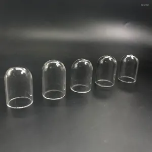 Figuras decorativas 10 piezas/lote 25x16 mm Tubo de campana Globos de vidrio Cubierta de burbuje