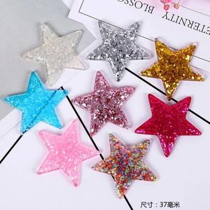 Figuras decorativas 10 piezas/lote Linda resina brillante Estrella de cinco puntas Cabochon Cabochon DIY SCRAPABLA Craft Craft