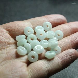 Decoratieve beeldjes 10 stks natuurlijke jadeite jade kleine kraal hanger Diy Hairspin Bracelet Accessoire