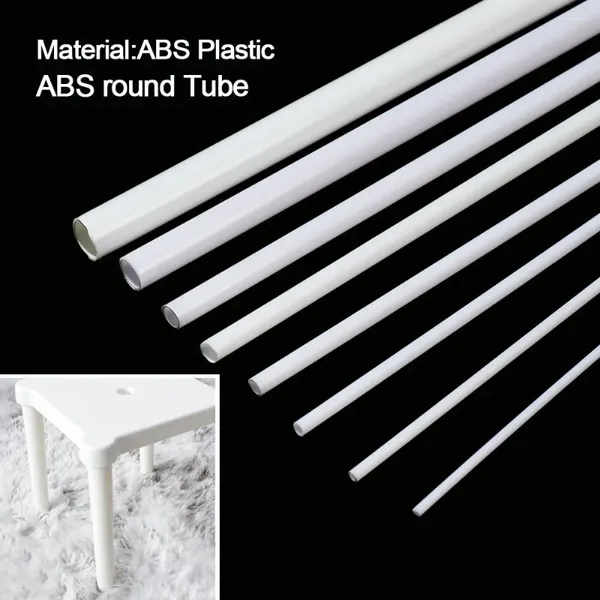 Figurines décoratives 10pcs tube rond en plastique Diamètre creux 2 mm / 2,5 mm / 3 mm / 4 mm / 5 mm / 6 mm / 8 mm / 10 mm Modèle de matériau de table de sable fait à la main bricolage